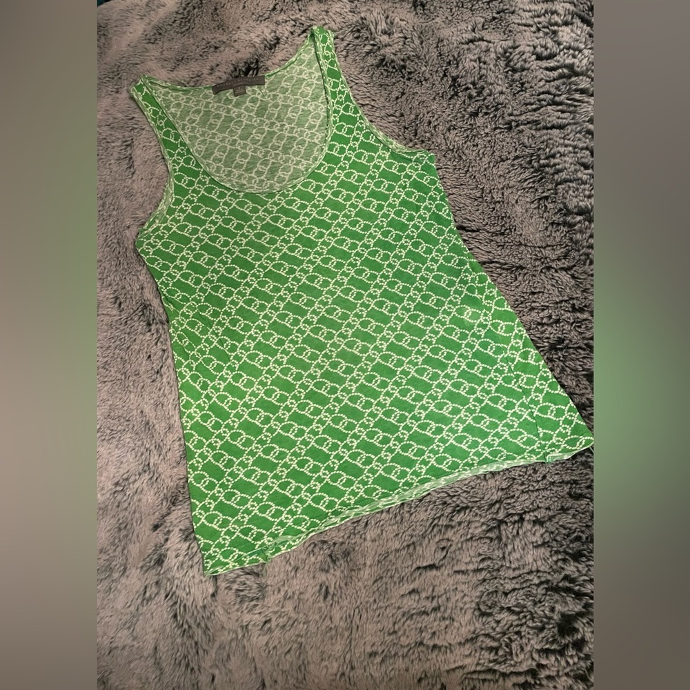 Kelly Green Chain print Tank